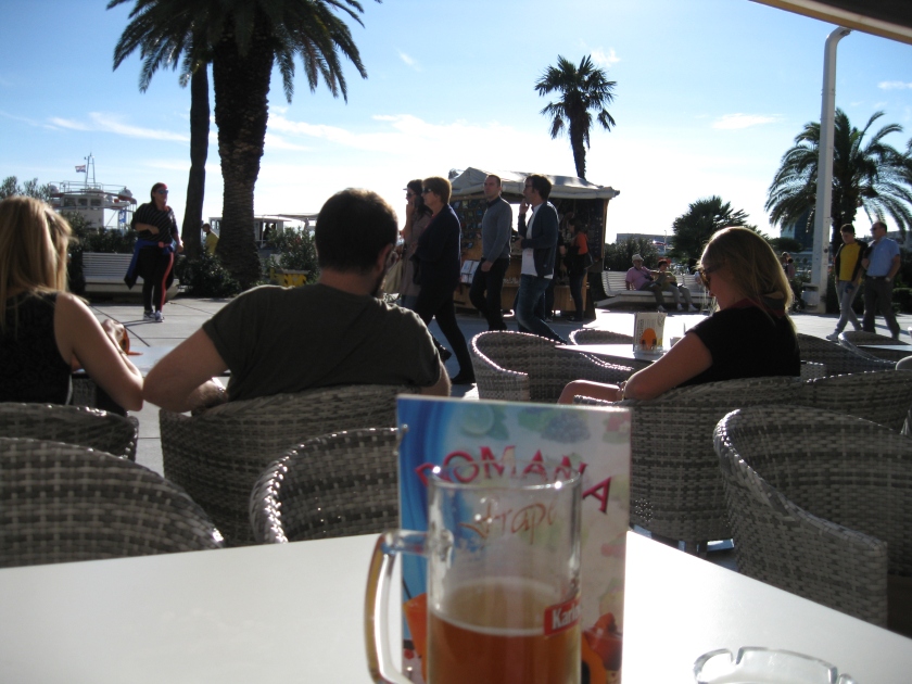 My view while enjoying a drink in the promenade, watching the tourists and Splitizens go by.